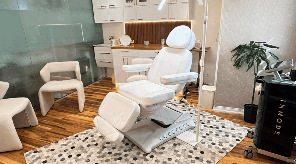 Client walking into ViViDerma Cosmetic Clinic in Toronto for their first medical spa consultation, ready to discover what a medical spa truly is—a perfect blend of modern skincare science and luxury wellness.