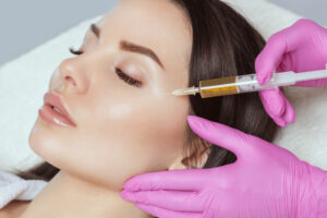 Skin booster injectable treatment providing deep hydration and improved skin texture in Toronto.